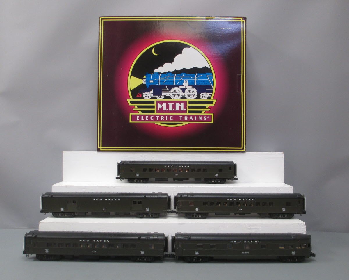 MTH 20-65078 O Gauge New Haven Streamline ABS Passenger Car Set (Set of 5) LN/Box