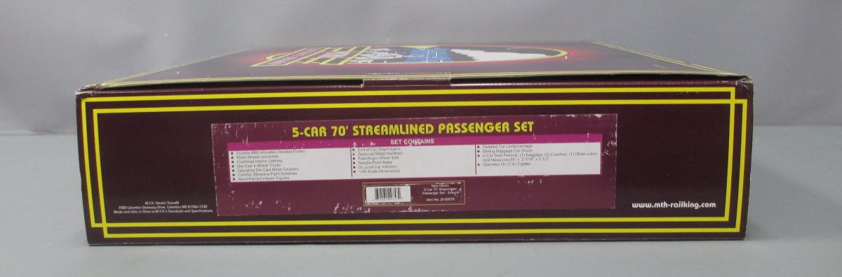 MTH 20-65078 O Gauge New Haven Streamline ABS Passenger Car Set (Set of 5) LN/Box