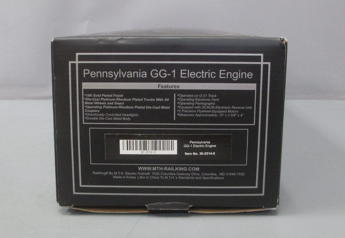 MTH 30-2514-0 O Pennsylvania GG-1 Gold Plated Electric Locomotive #2000 EX/Box