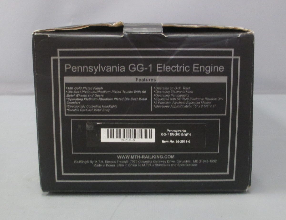 MTH 30-2514-0 O Pennsylvania GG-1 Gold Plated Electric Locomotive #2000 EX/Box