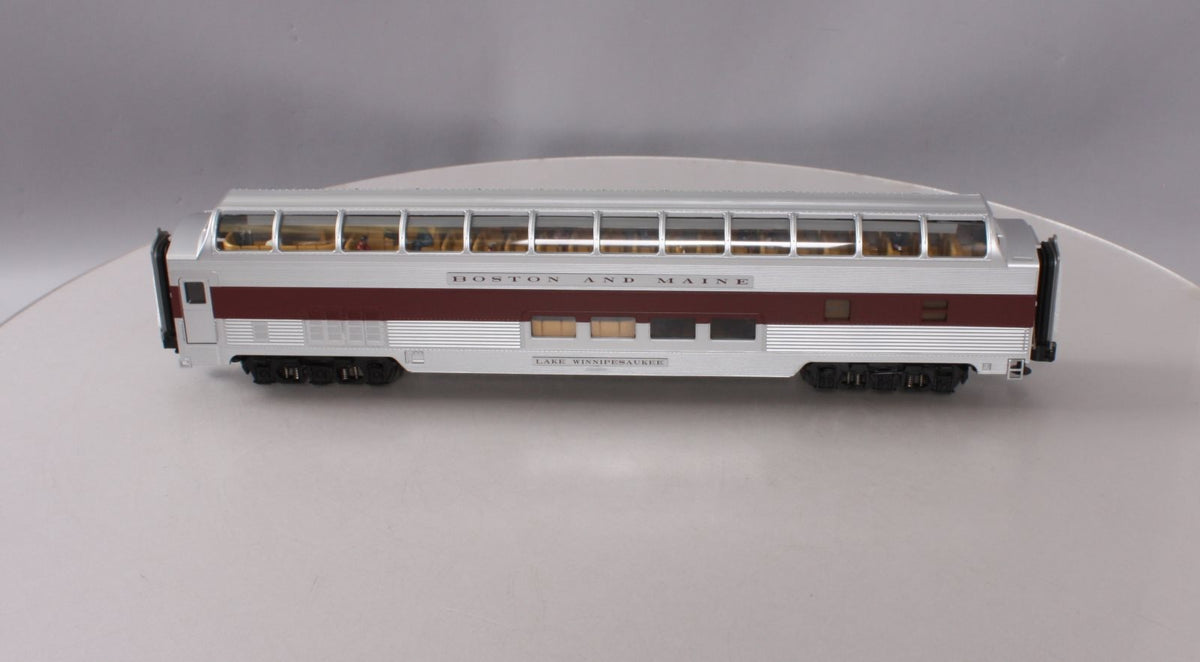 MTH 20-67081 O Gauge Boston & Maine 70' Streamlined Full Lengeth Ribbed Vista D LN/Box