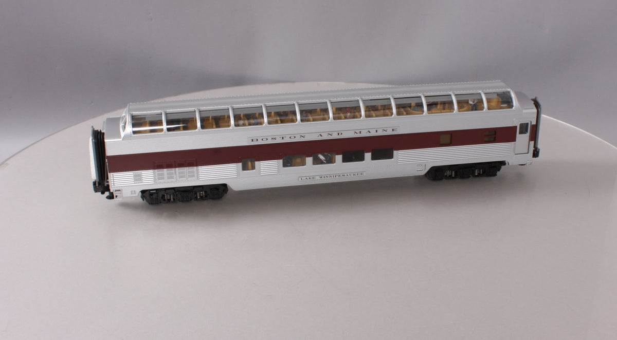 MTH 20-67081 O Gauge Boston & Maine 70' Streamlined Full Lengeth Ribbed Vista D LN/Box