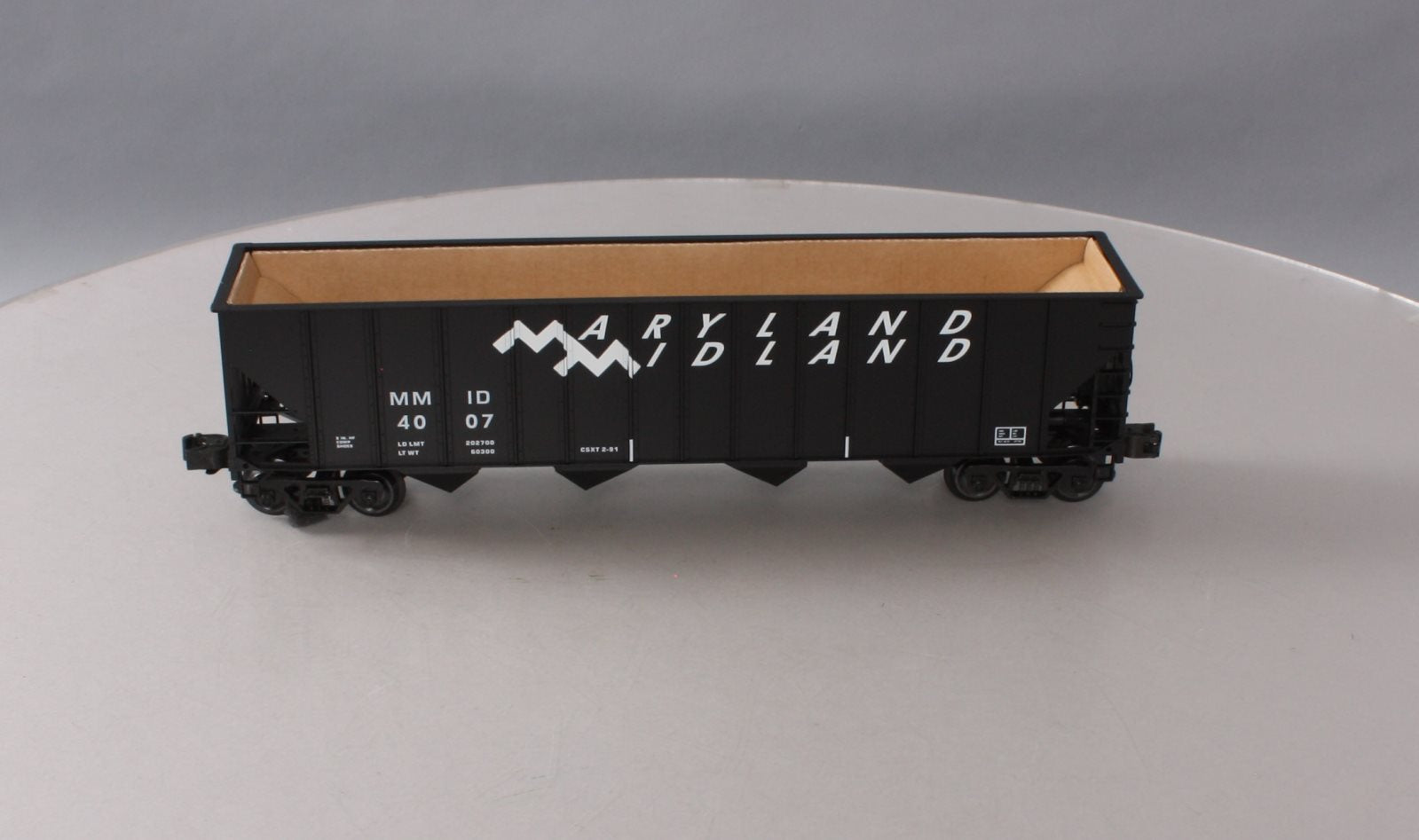 Weaver U4907 O Gauge Maryland Midland 4 Bay High Side Hopper #4007 (3 Rail) LN/Box
