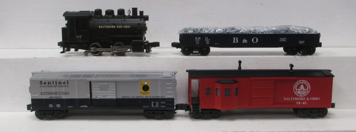 MTH 30-4026-0 O Gauge B&O 0-4-0 Dockside Steam Freight Train Set w/Whistle LN/Box