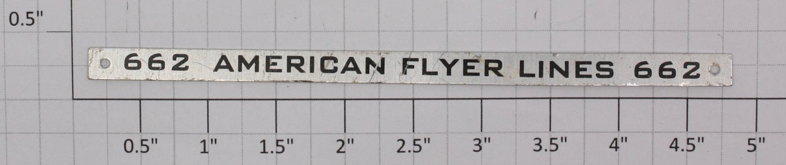 American Flyer 662 American Flyer Lines Nameplate