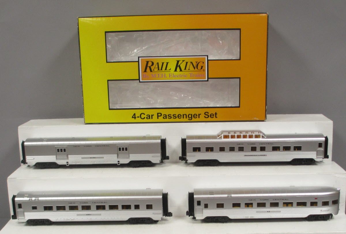 MTH 30-67809 O New York Central 60' Streamlined Passenger Car Set (Set of 4) LN/Box