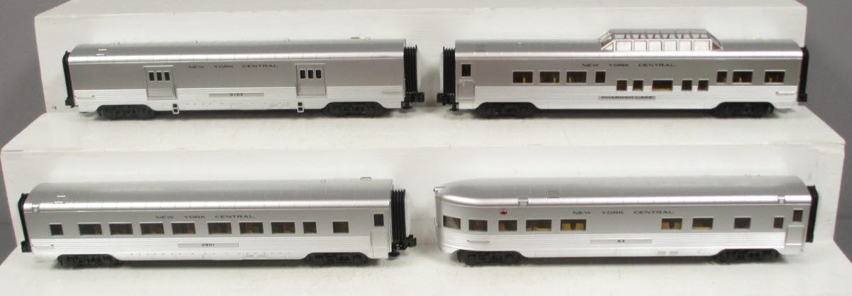MTH 30-67809 O New York Central 60' Streamlined Passenger Car Set (Set of 4) LN/Box