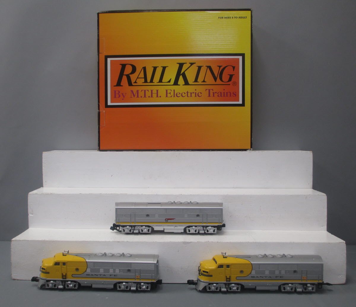 MTH 30-2762-1E Santa Fe F3 ABA Diesel Passenger Set with PS 2.0 (Set of 3) LN/Box