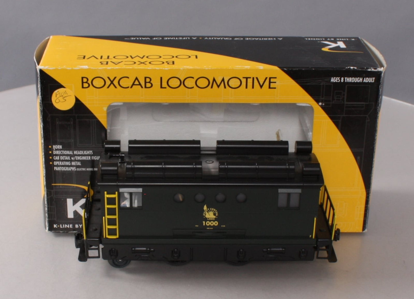 K-Line 6-22140 O Gauge Central New Jersey Boxcab Diesel Locomotive #1000 w/ Horn NIB
