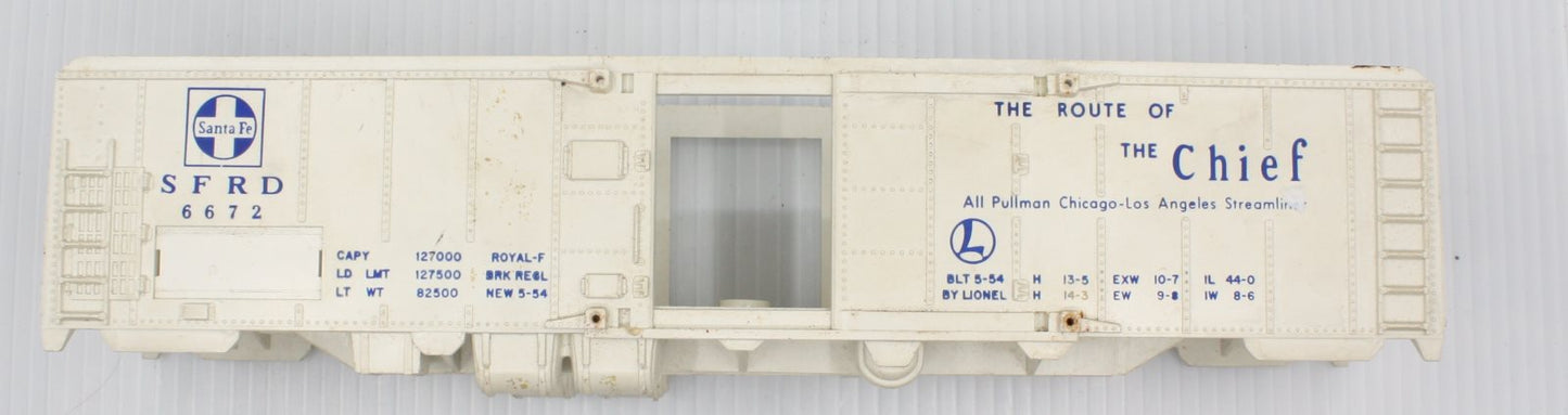 Lionel 6672-2 Santa Fe "The Route of the Chief" Shell with Blue Lettering #6672