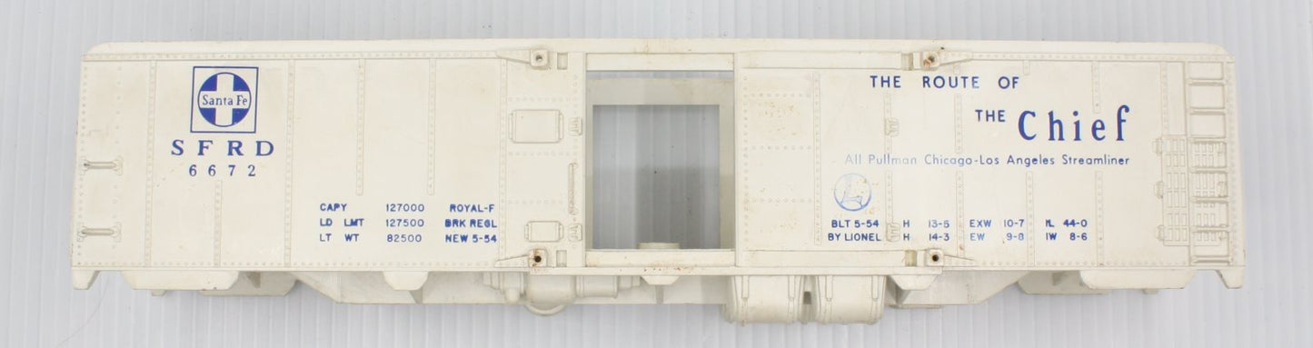 Lionel 6672-2 Santa Fe "The Route of the Chief" Shell with Blue Lettering #6672