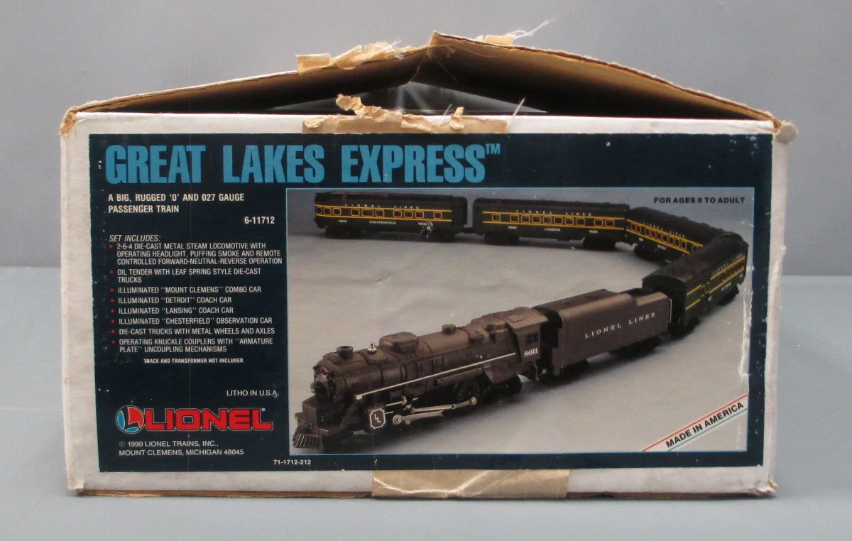 Lionel 6-11712 O Gauge Great Lakes Express Steam Train Set LN/Box