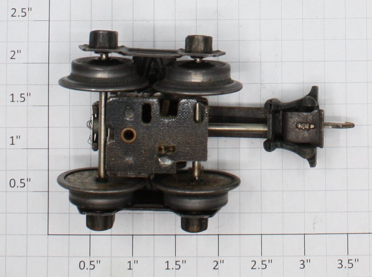 Lionel 2614-1X 4-Wheel Prewar Truck w/Auto Electric Solenoid Coupler Incomplete