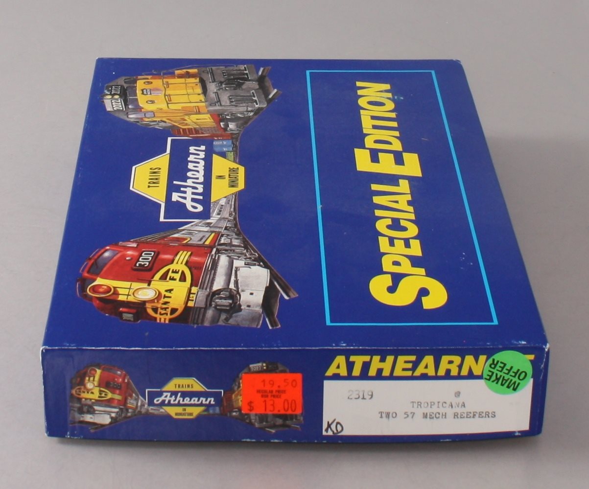 Athearn 2319 HO Scale Tropicana 57'''' Reefer Car #1229 & 1242 Kit (Set of 2)