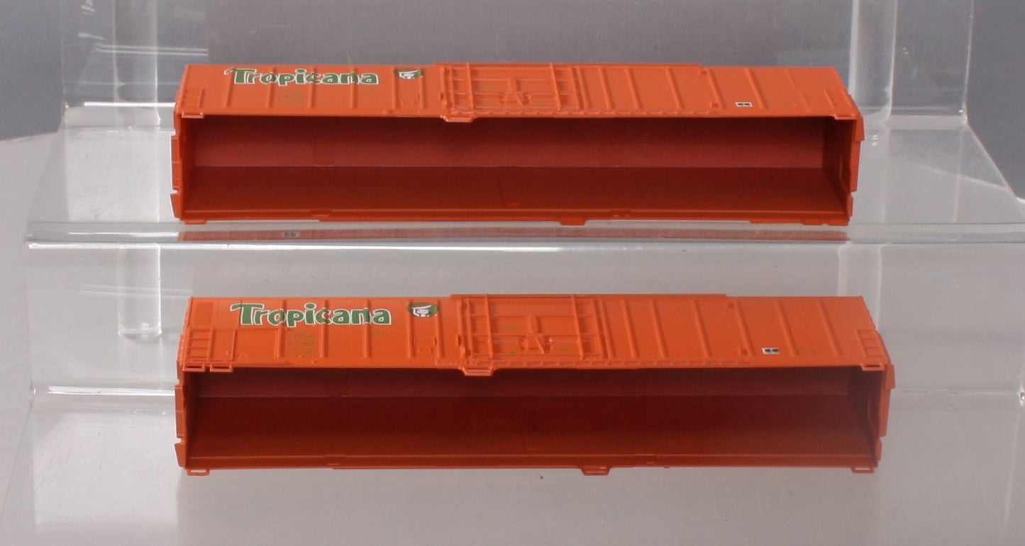 Athearn 2319 HO Scale Tropicana 57'''' Reefer Car #1229 & 1242 Kit (Set of 2)