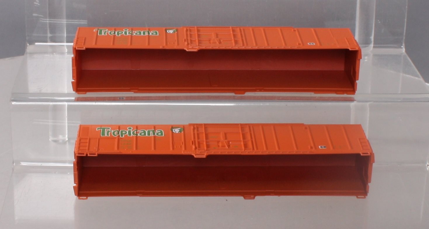 Athearn 2319 HO Scale Tropicana 57'''' Reefer Car #1229 & 1242 Kit (Set of 2)