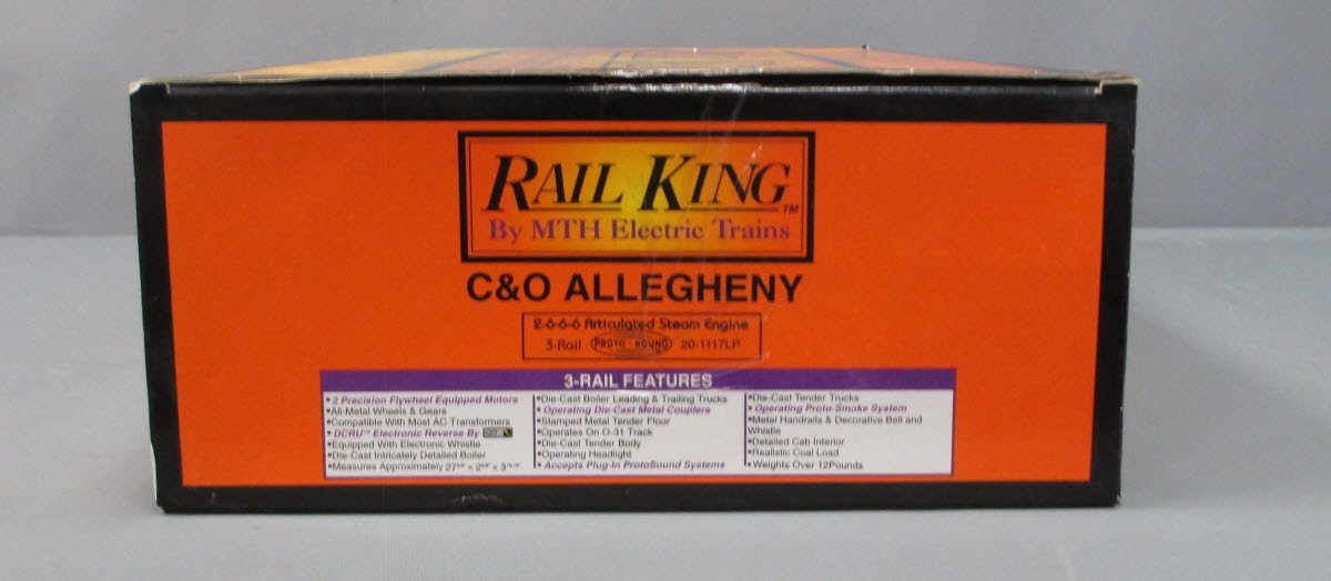 MTH 20-1117-1 O C&O ALLEGHENY 2-6-6-6 Steam Locomotive & Tender #1604 w/PS1 LN/Box