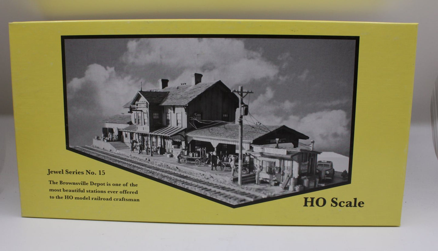 Fine Scale Miniatures 15 HO Scale Brownsville Depot Laser-Cut Building Kit