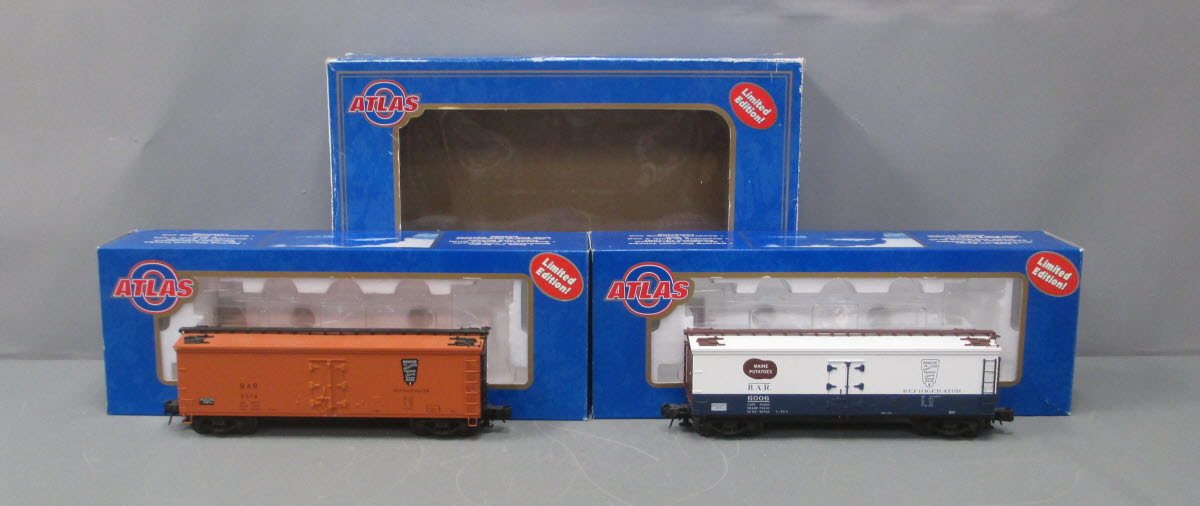 Atlas 6791 O Gauge Bangor & Aroostook 40' Woodsided Reefer Car Set (3-Rail) LN/Box