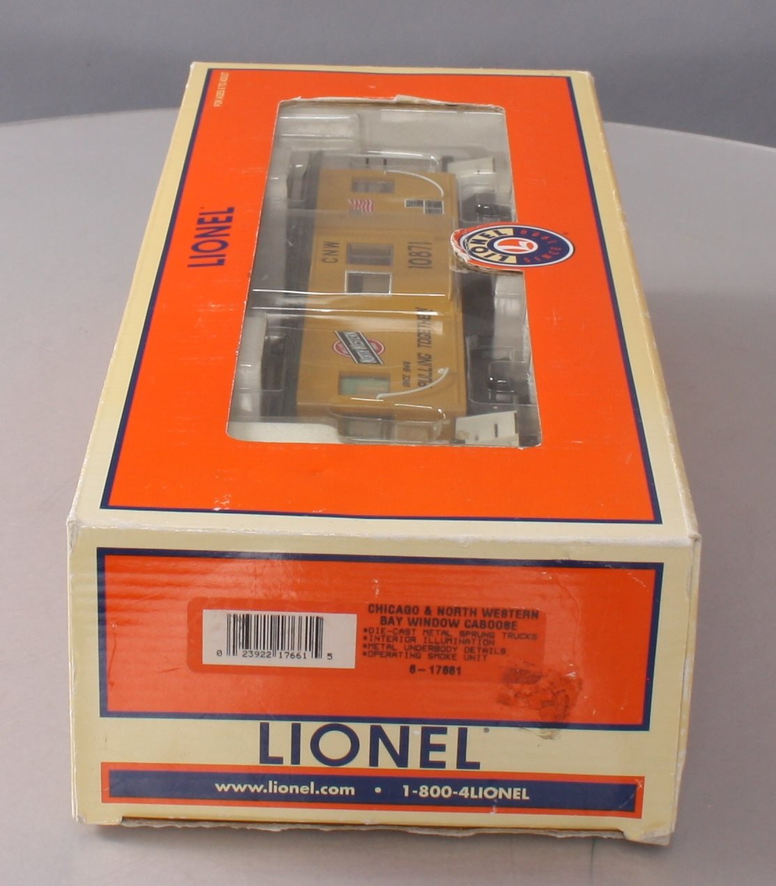 Lionel 6-17661 O Gauge Chicago & North Western Bay Window Caboose #10871 LN/Box
