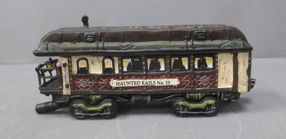 Dept 56 805677 Ceramic Lighted "10th Anniversary" Haunted Rails Dining Car LN/Box