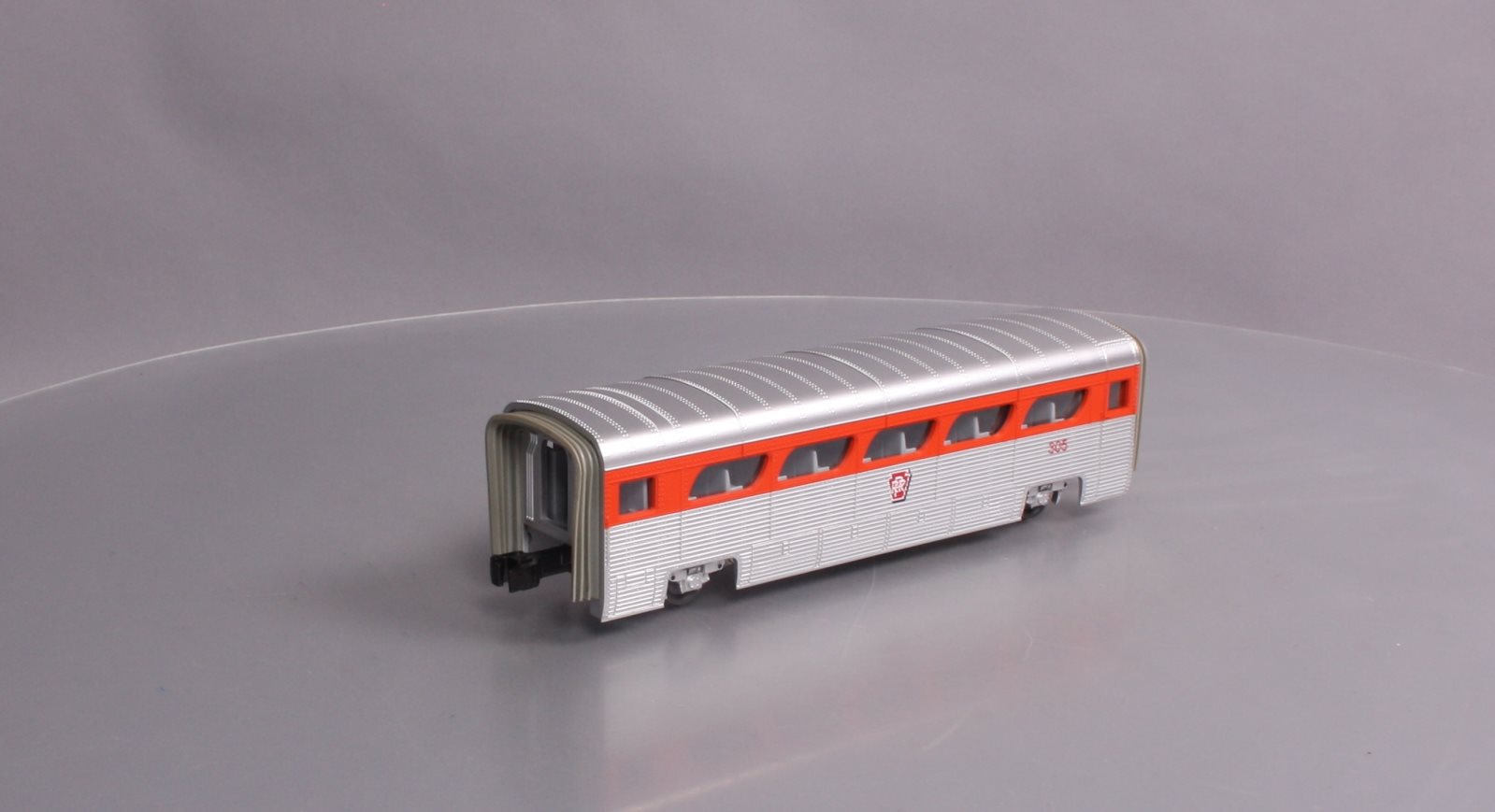 MTH 30-6166 O Gauge Pennsylvania Aerotrain Coach Passenger Car #305 LN/Box