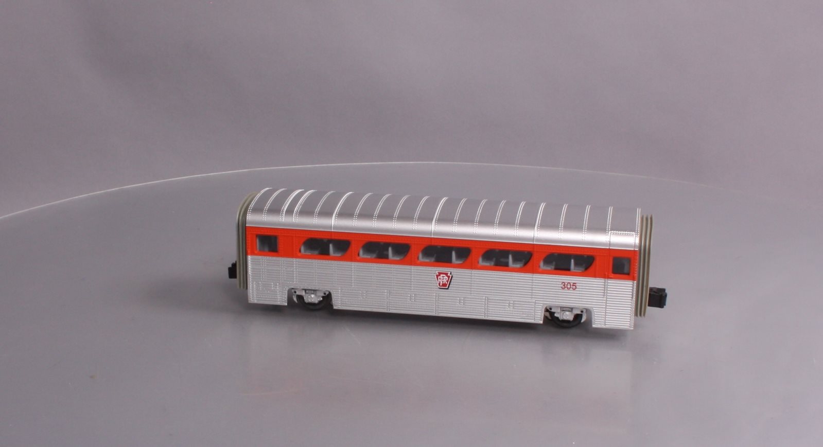 MTH 30-6166 O Gauge Pennsylvania Aerotrain Coach Passenger Car #305 LN/Box