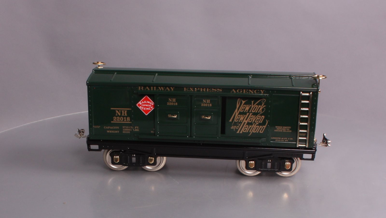 Lionel 11-30252 214 Std. Gauge Box Car-New Haven (Green) #22018 LN/Box