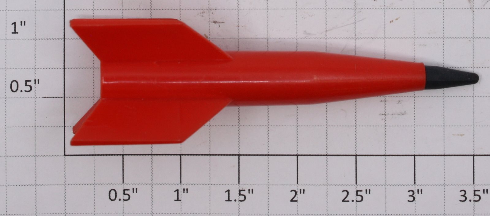 Lionel 6650-80 Red Minuteman Rocket Missile Top with Blue Tip