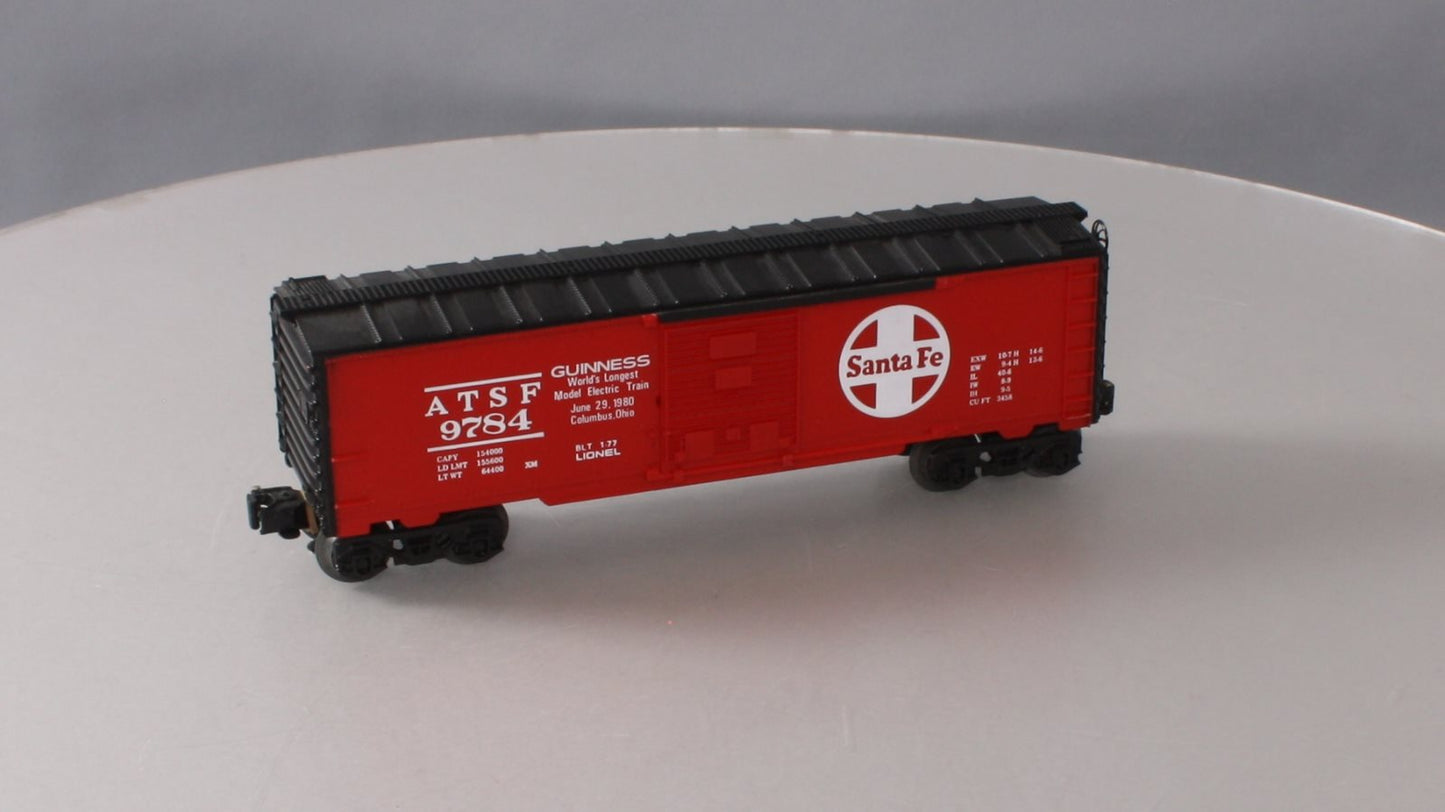 Lionel 6-9784 O Santa Fe Boxcar w/ Guinness Overstamp - Rare LN/Box
