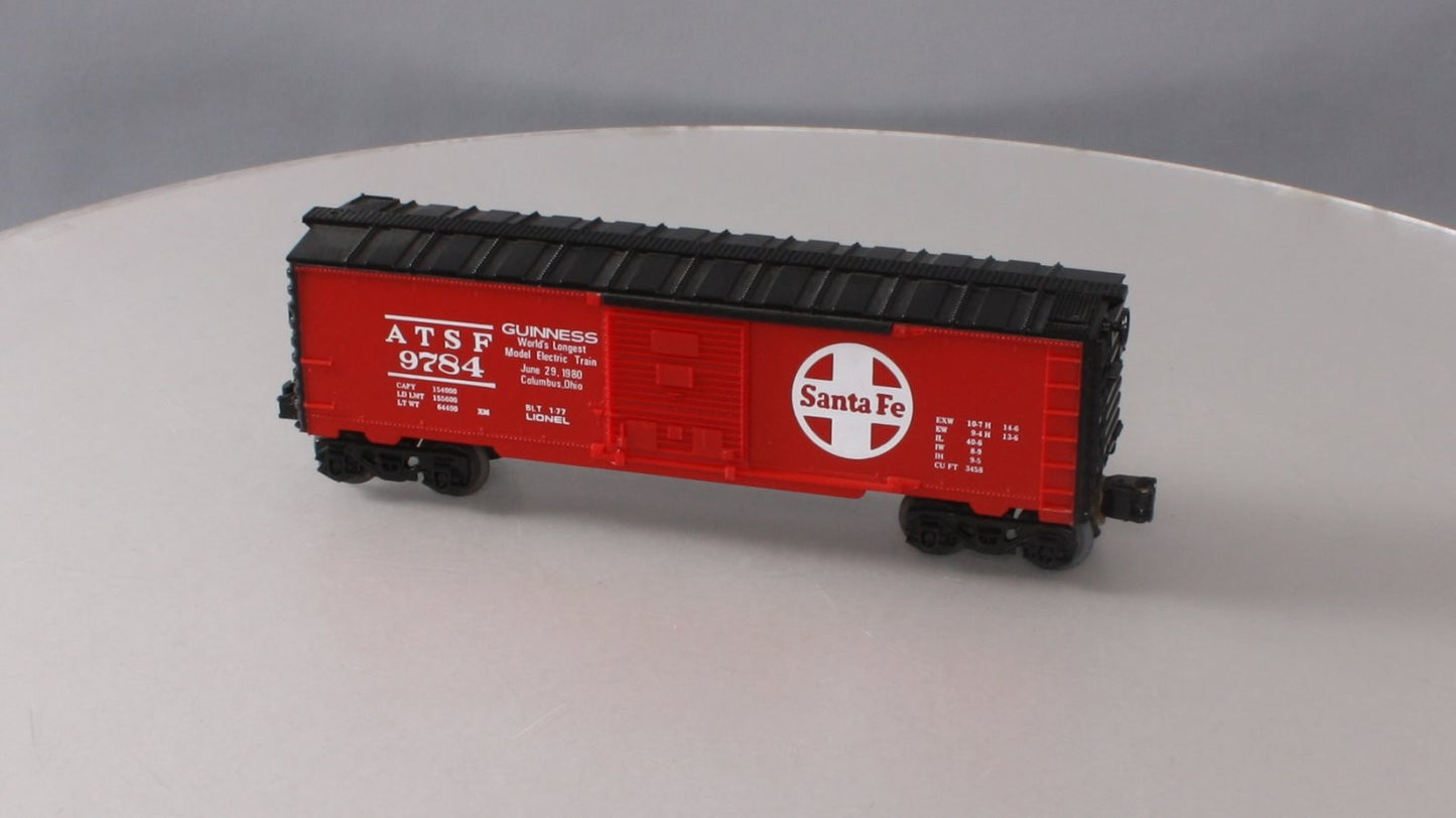 Lionel 6-9784 O Santa Fe Boxcar w/ Guinness Overstamp - Rare LN/Box