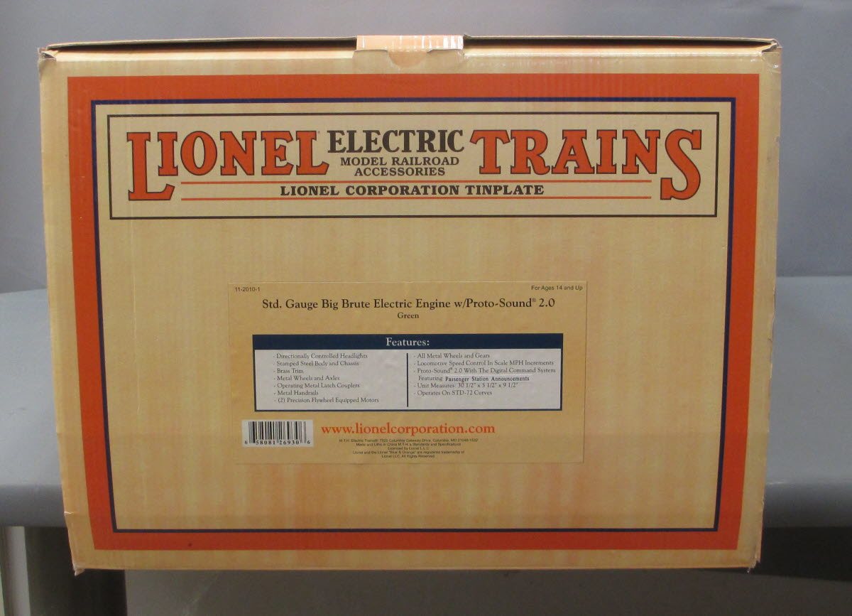MTH 11-2010-1 Green Std. Gauge Big Brute Electric Engine w/PS2 LN/Box