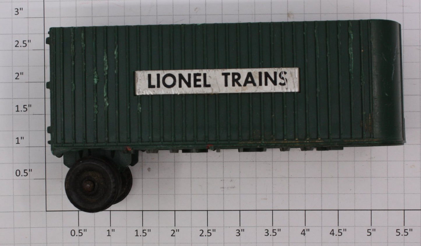 Lionel 3460-100XG4 Green Lionel Trains Incomplete Trailer Van