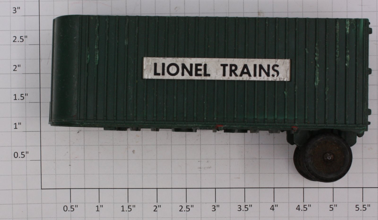 Lionel 3460-100XG4 Green Lionel Trains Incomplete Trailer Van
