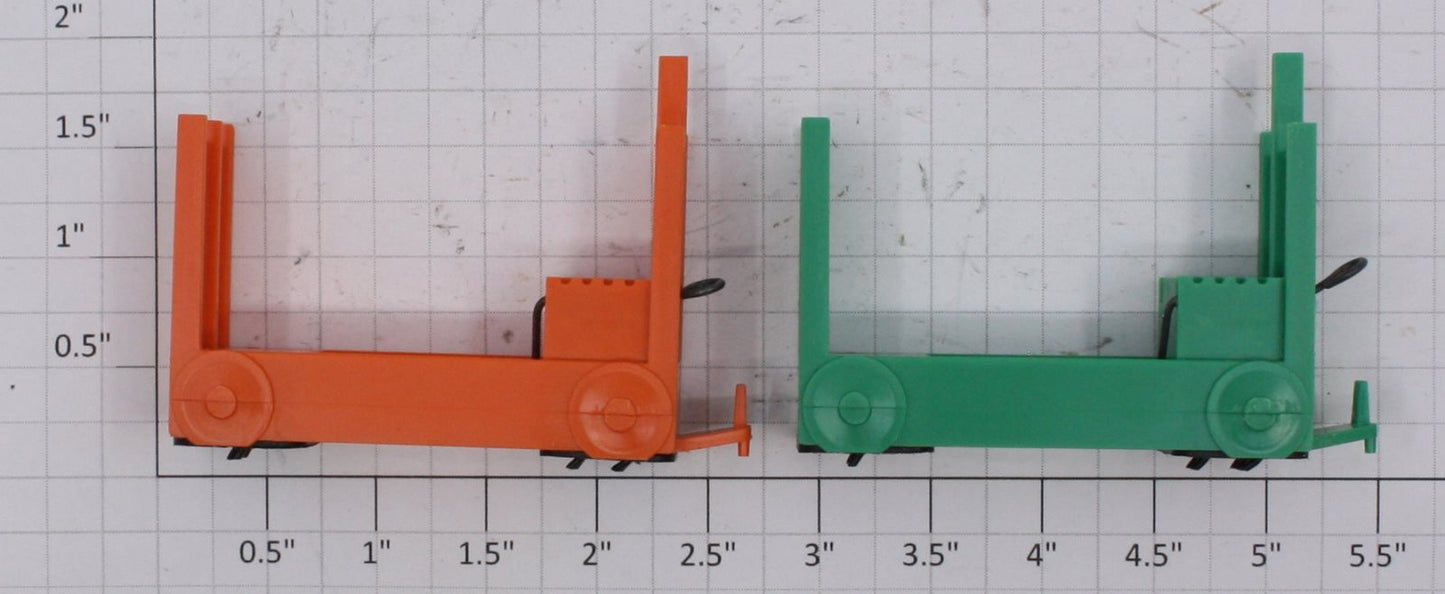 Lionel 356-35X Orange and Green Baggage Cart Trucks in Blank Separate Sale Box