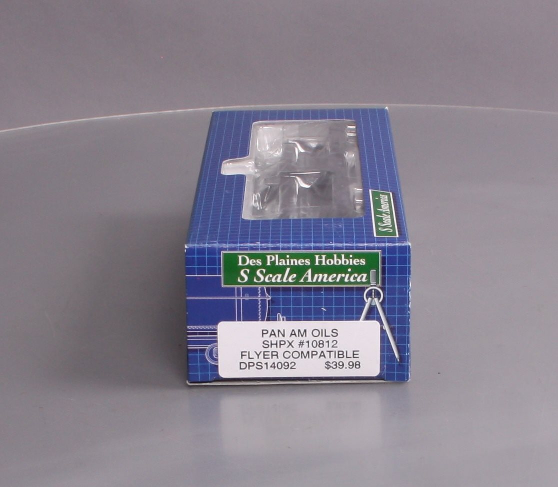 Des Plaines Hobbies DPS14092 S Scale Pan Am Oils Tank Car #10812 (Hi-Rail) LN/Box