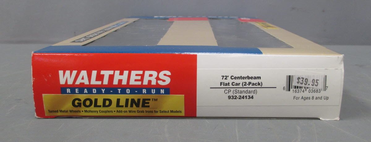 Walthers 932-24134 CP 72' Centerbeam Flat Car (Pack of 2) LN/Box