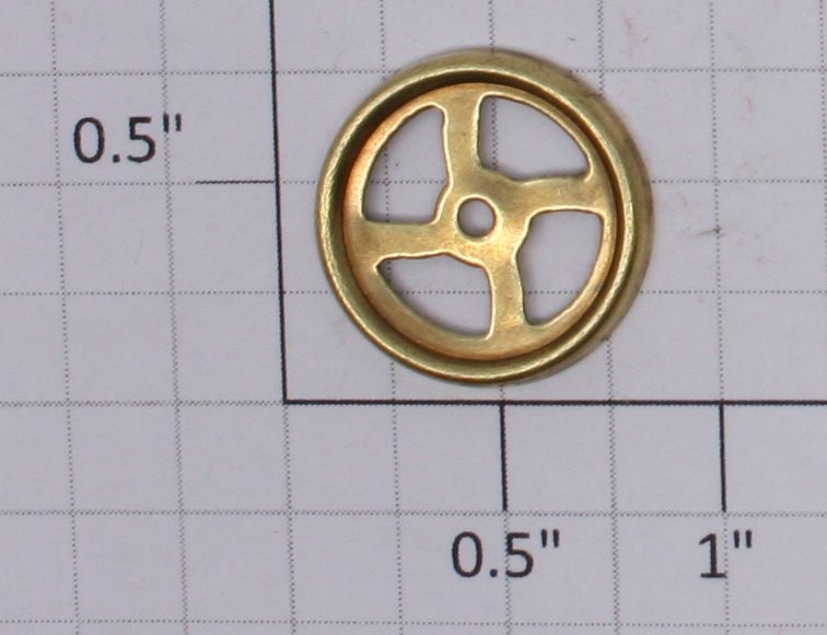 Lionel 211-15 3/4" Early Brass Brake Wheel for 200-500 Series Freight Cars