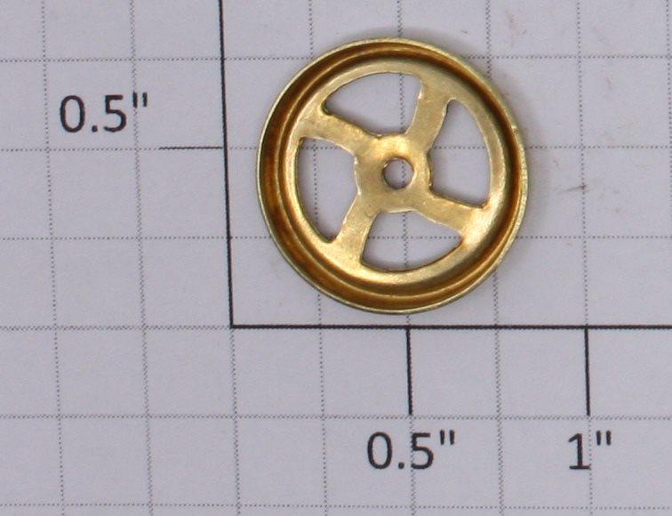 Lionel 211-15 3/4" Early Brass Brake Wheel for 200-500 Series Freight Cars