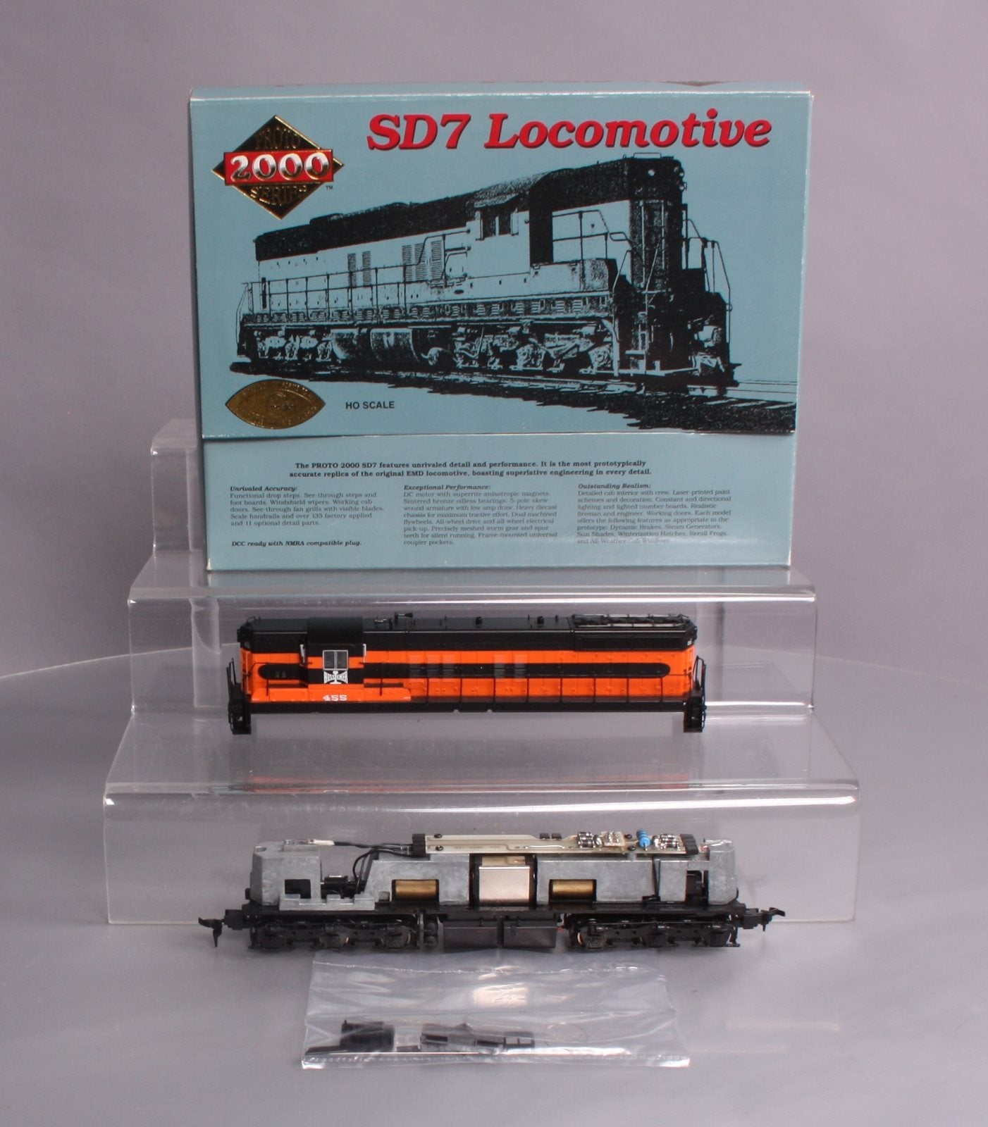Proto 2000 8223 HO Bessemer & Lake Erie SD7 Locomotive #455 EX/Box
