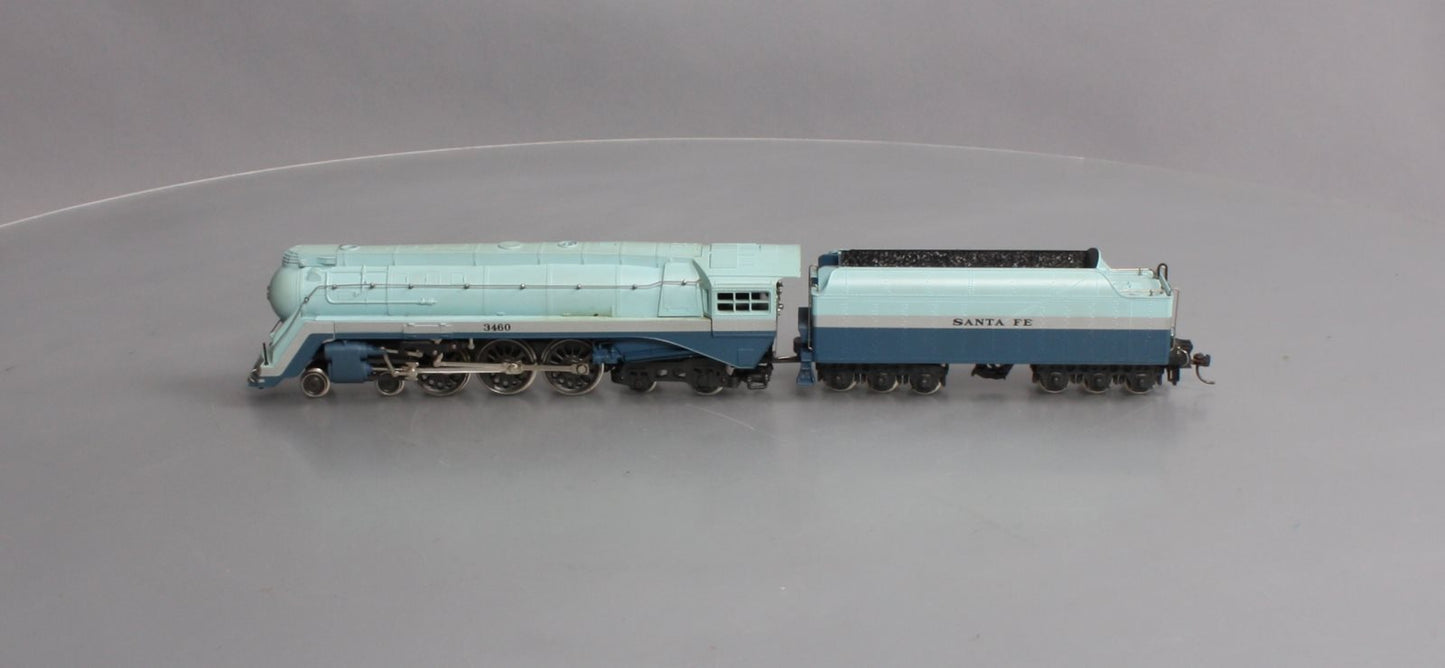AHM 5196-02 HO Santa Fe Blue Goose 4-6-4 Hudson Steam Locomotive & Tender