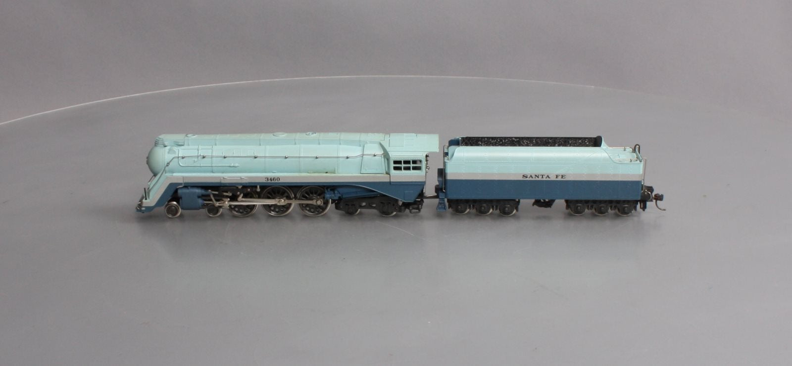 AHM 5196-02 HO Santa Fe Blue Goose 4-6-4 Hudson Steam Locomotive & Tender