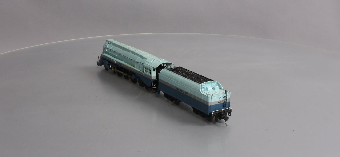 AHM 5196-02 HO Santa Fe Blue Goose 4-6-4 Hudson Steam Locomotive & Tender