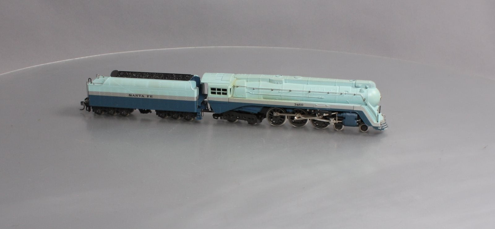 AHM 5196-02 HO Santa Fe Blue Goose 4-6-4 Hudson Steam Locomotive & Tender