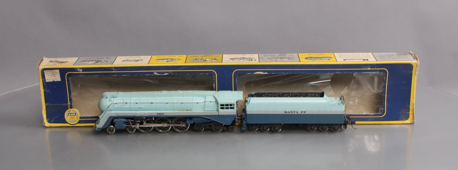 AHM 5196-02 HO Santa Fe Blue Goose 4-6-4 Hudson Steam Locomotive & Tender