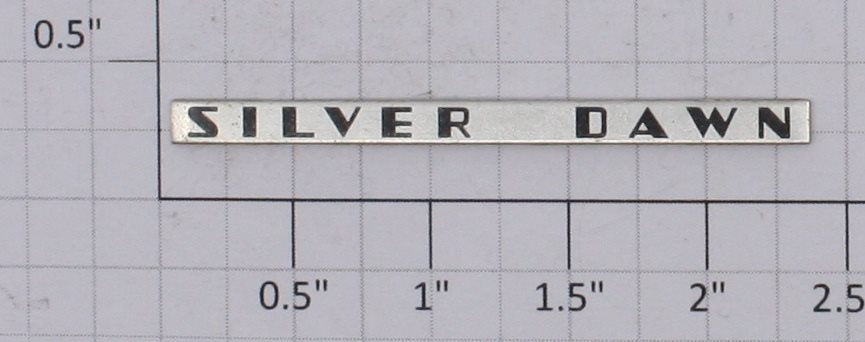 Lionel 2532-50D Silver Dawn Nameplate