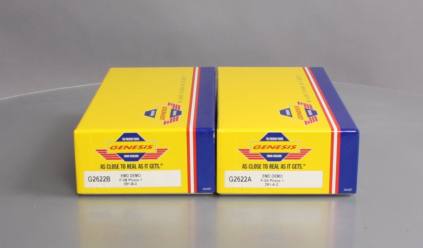 Athearn G2622 HO Scale EMD Demo F-3A/F-3B Diesel Locomotive Set LN/Box