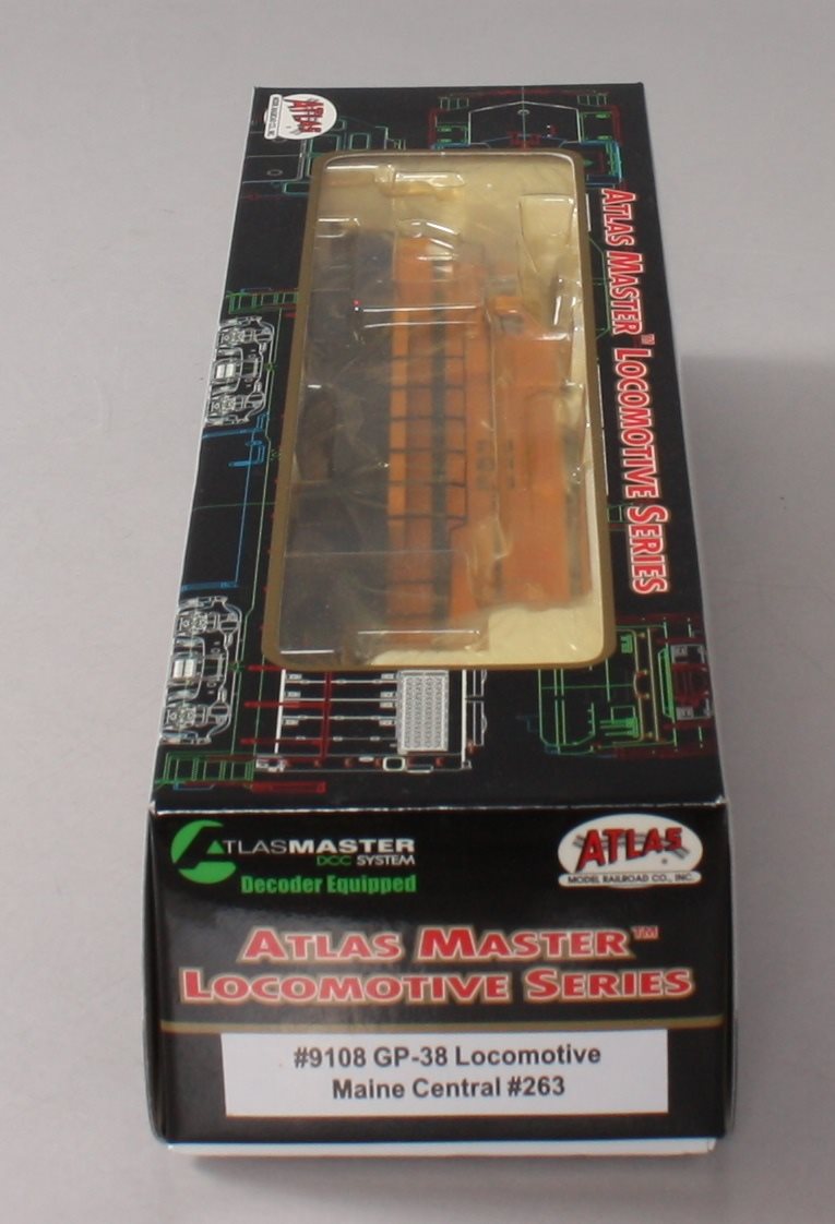 Atlas 9108 HO Scale Maine Central GP-38 Diesel Locomotive #263 w/ DCC MT/Box