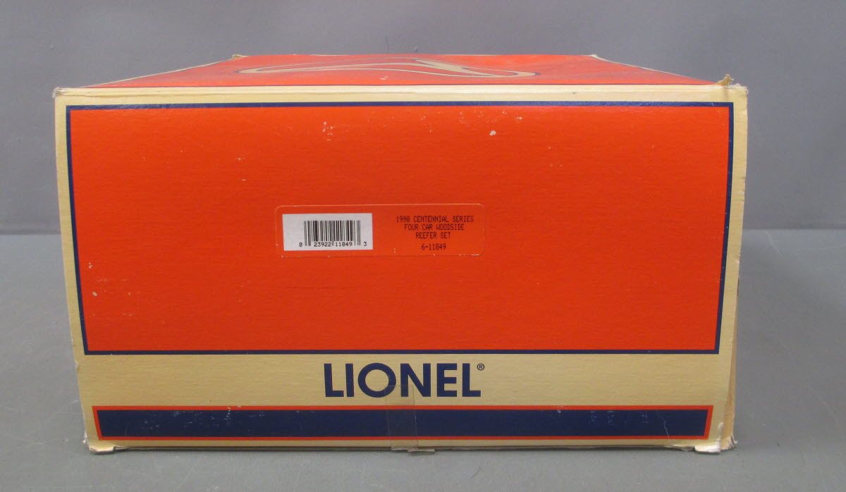 Lionel 6-11849 O Centennial Series 4-Car Woodside Reefer Set LN/Box