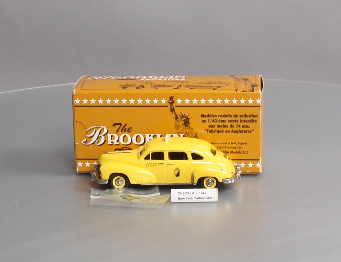 Brooklin 1/43 BRK89a Checker New York Cab 1949 Jaune – Taxi New York Miniature